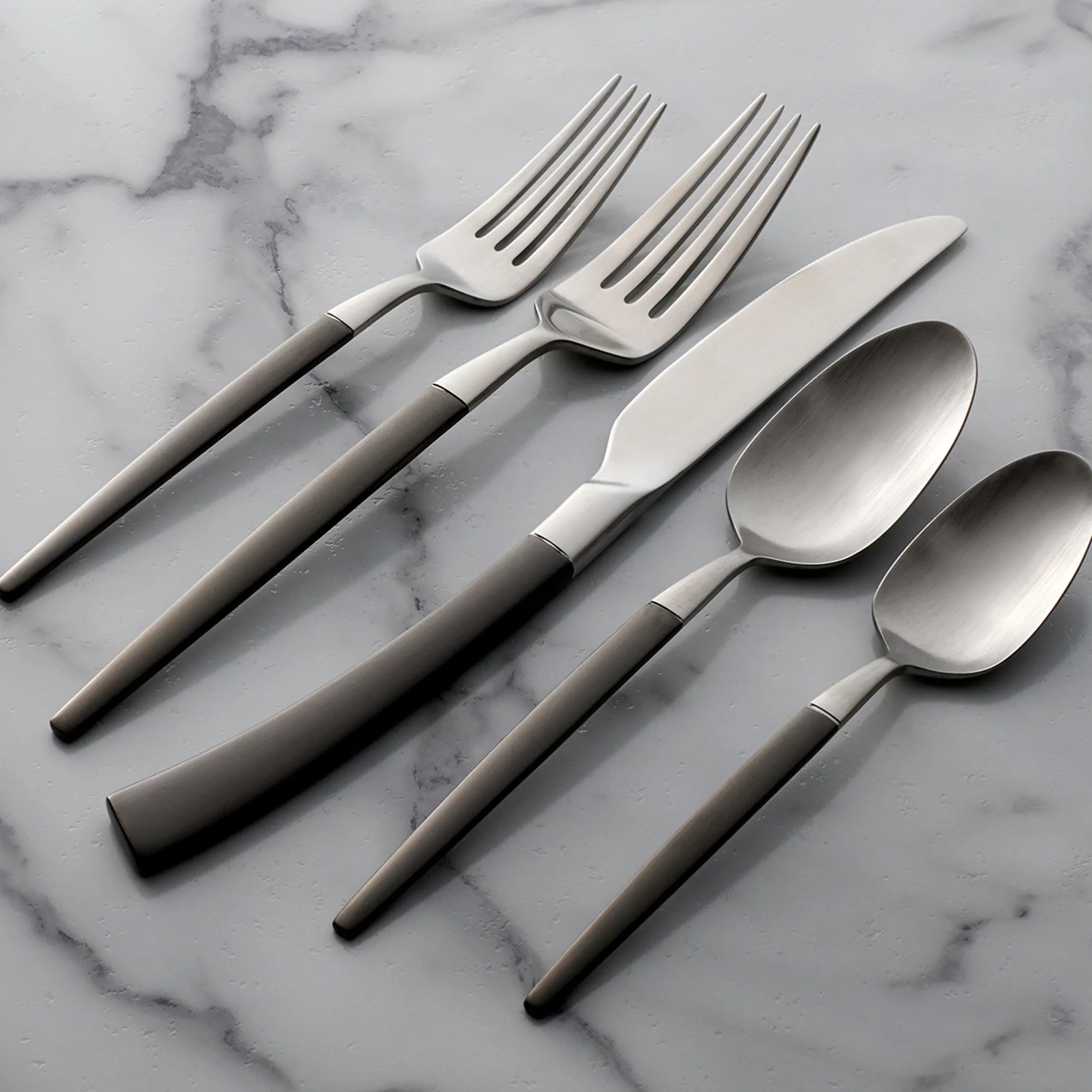 Adjacent Midnight 20-Piece Flatware Set