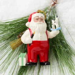 African American Santa Workshop Ornament