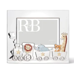 Animal Train Silverplate 5x7 Photo Frame