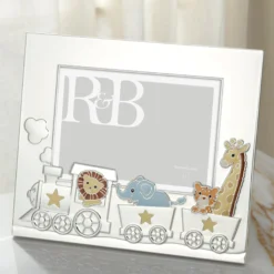 Animal Train Silverplate 5x7 Photo Frame