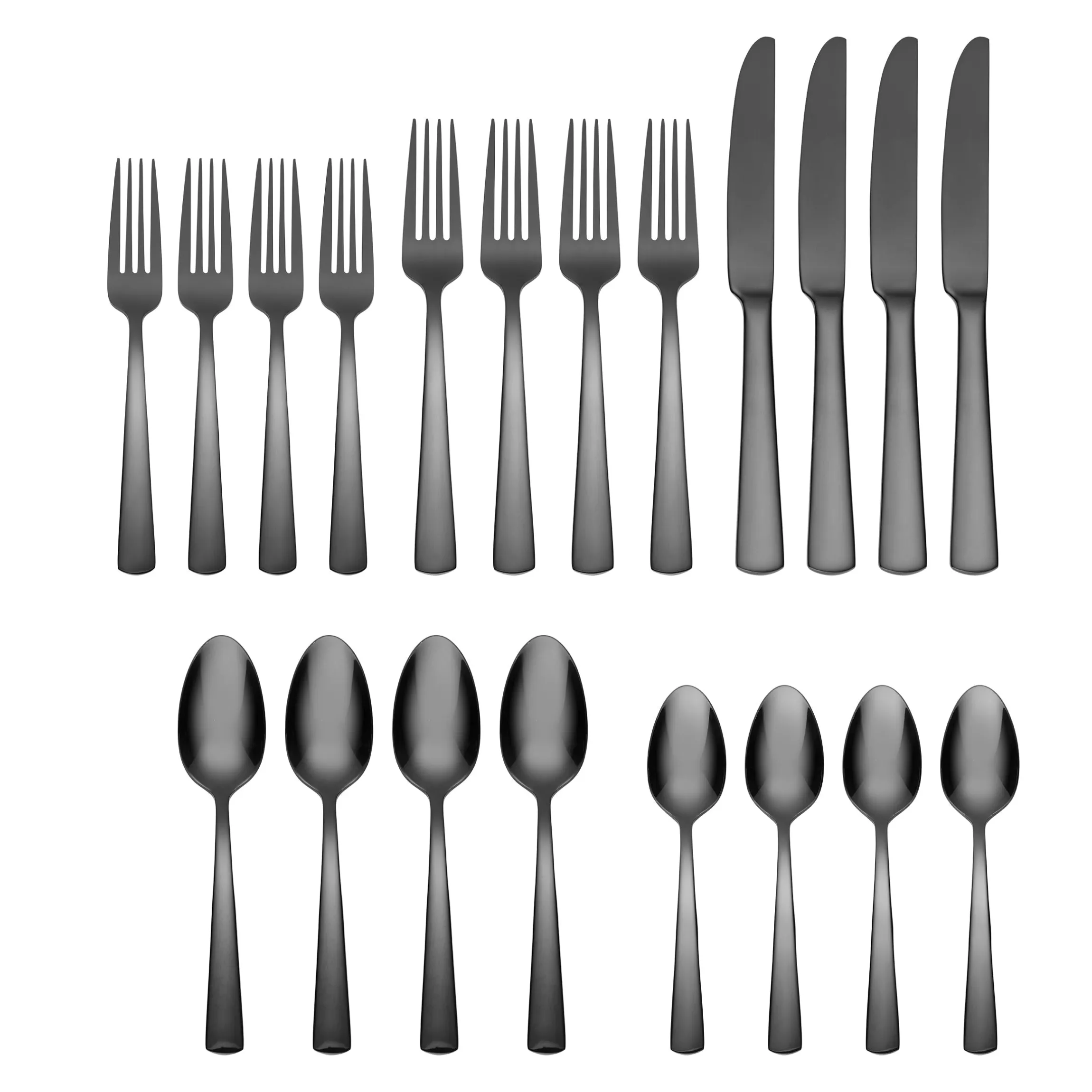 Aptitude Midnight Glossy 20-Piece Flatware Set