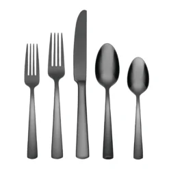 Aptitude Midnight Glossy 20-Piece Flatware Set