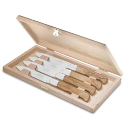 Argent Lynden Olive Wood Steak Knives, Set of 4