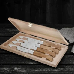 Argent Lynden Olive Wood Steak Knives, Set of 4