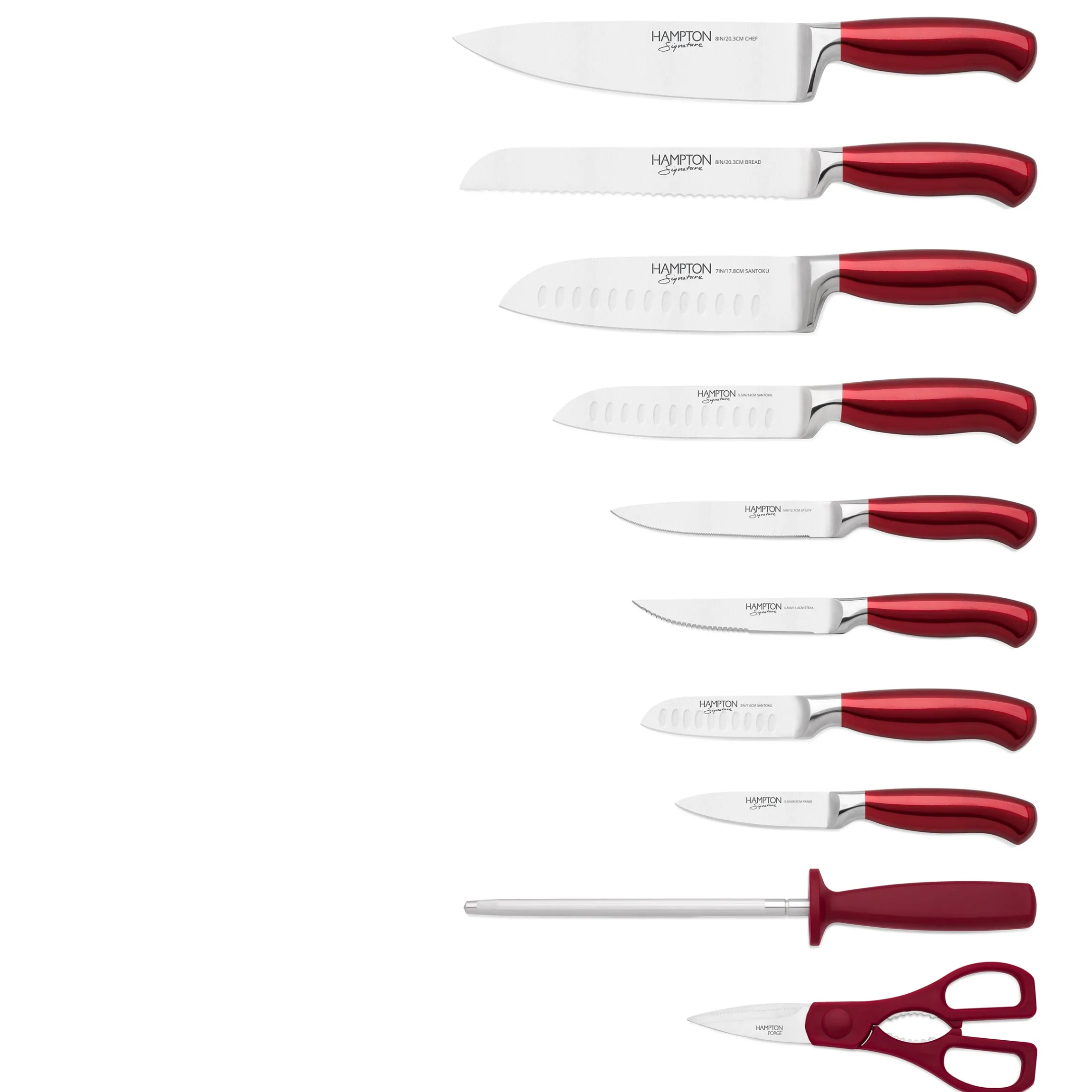 Argentum Red 14-Piece Cutlery Block Set