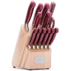 Argentum Red 14-Piece Cutlery Block Set