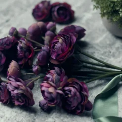 Artificial Purple Ranunculus Bunch