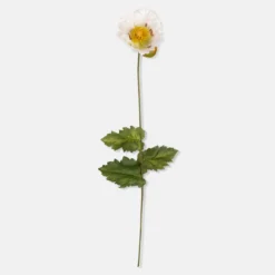 Artificial White Poppy Stem
