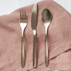 Averie Champagne Satin 20-Piece Flatware Set