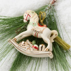 2026 Baby's 1st Christmas Vintage Rocking Horse Ornament