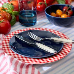 Bay Colors Blue Accent Plates, Set of 4
