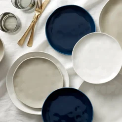 Bay Colors Grey Dinner Plates, Set of 4