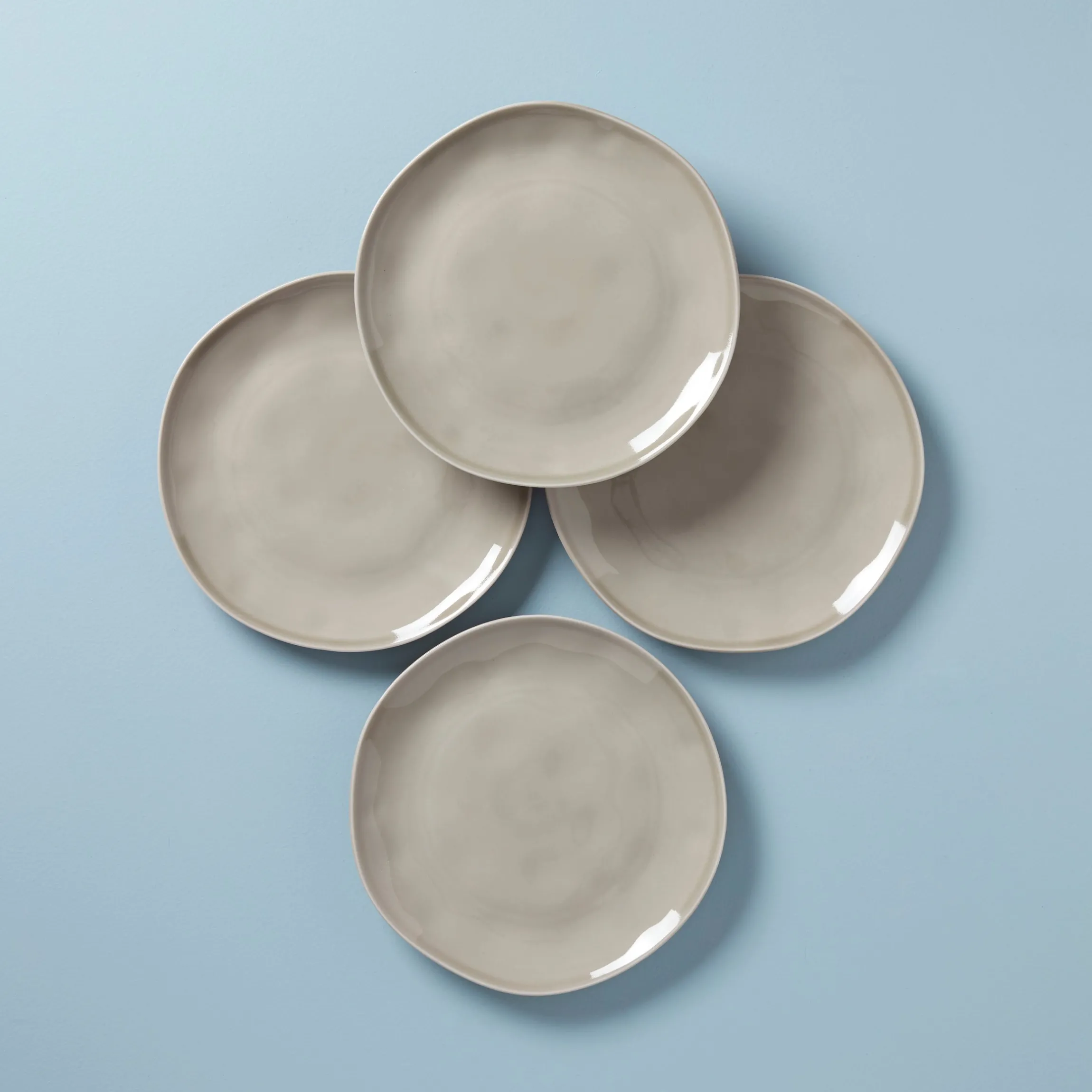 Bay Colors Grey Dinner Plates, Set of 4
