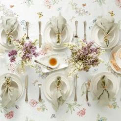 Bay Colors White Accent Plates, Set of 4