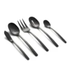 Beacon Black Satin 45-Piece Flatware Set