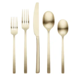 Beacon Champagne Satin 20-Piece Flatware Set