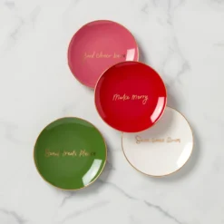 Be Jolly Color Tidbit Plates - Set of 4