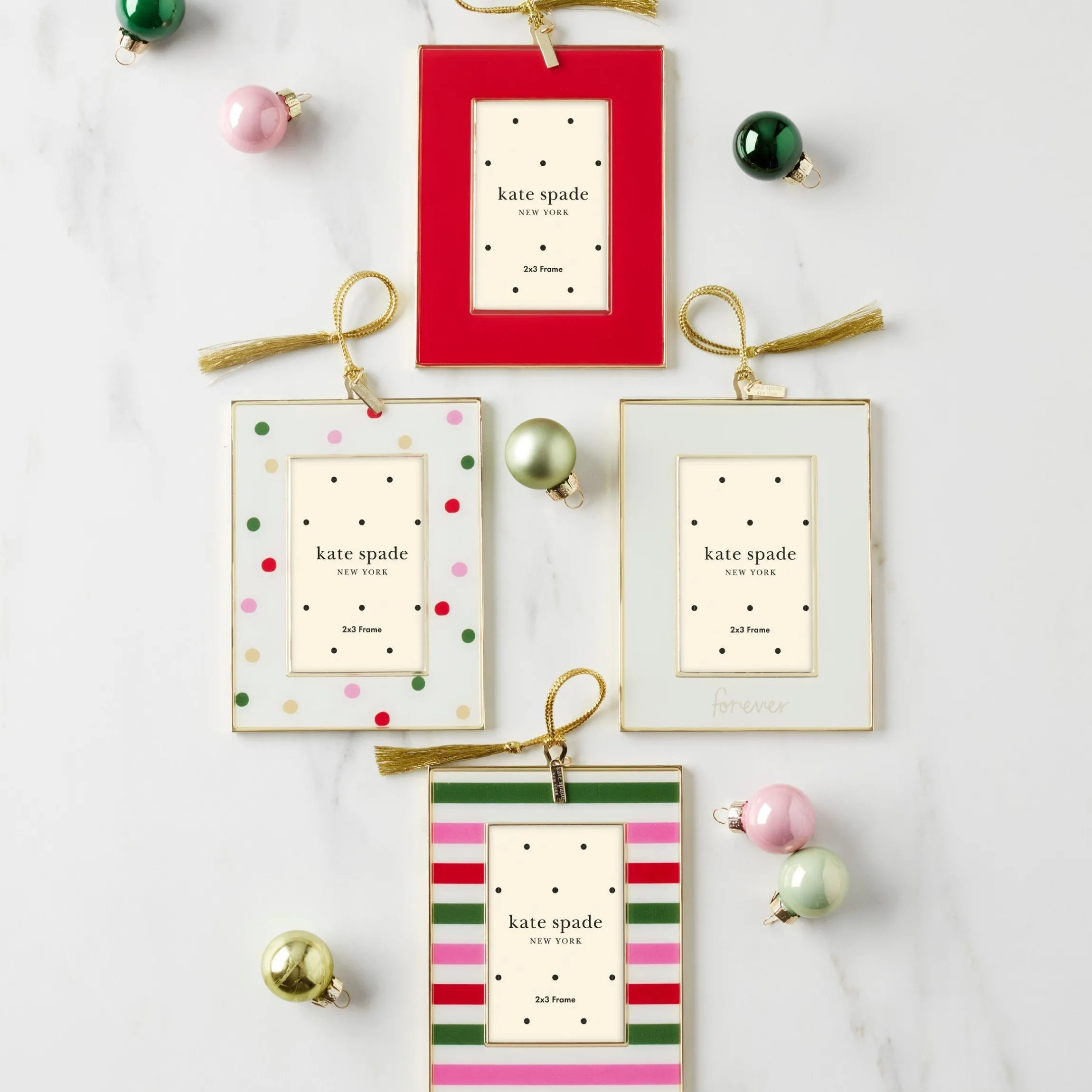 Be Jolly Stripe Mini Frame Ornament