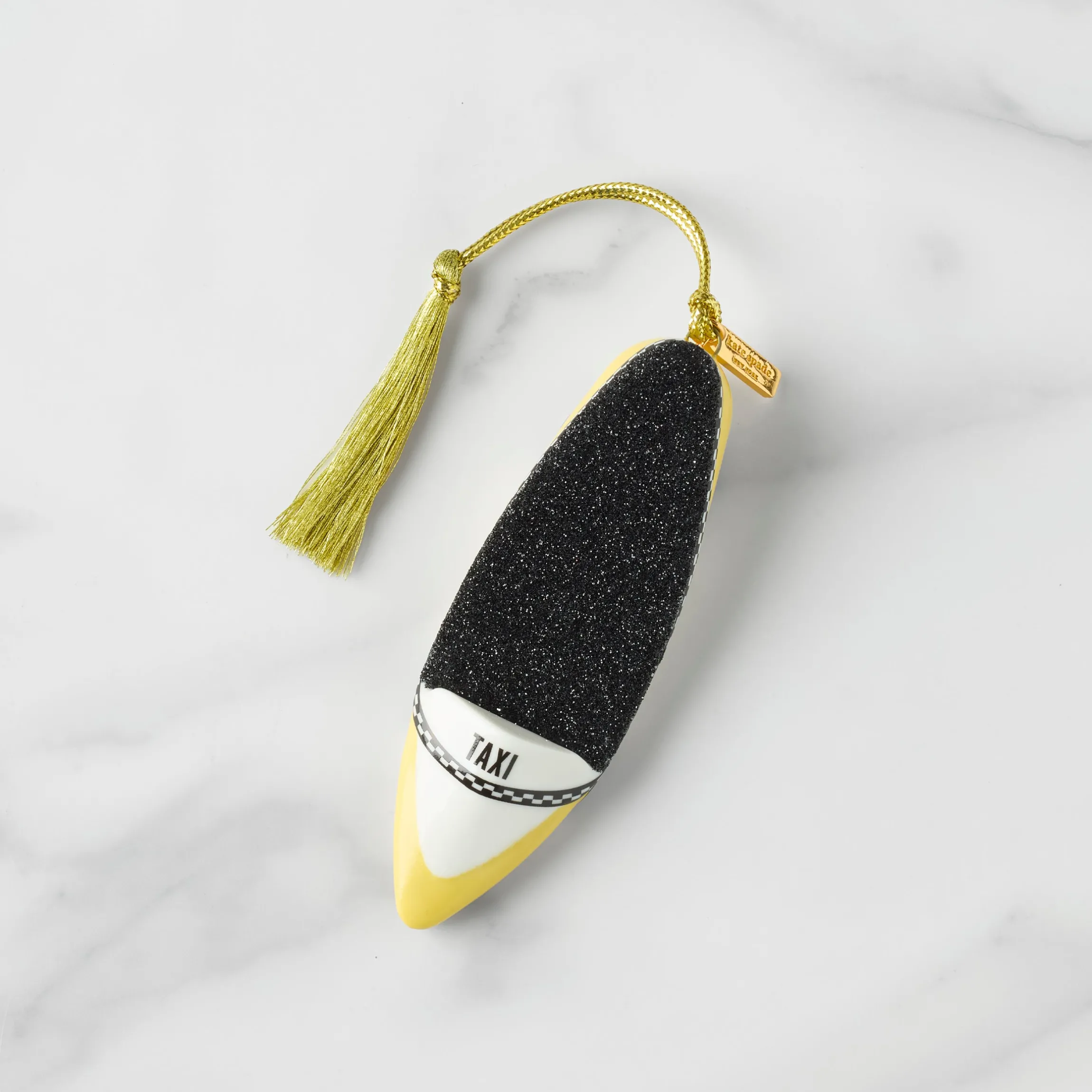 Be Jolly Taxi Shoe Ornament