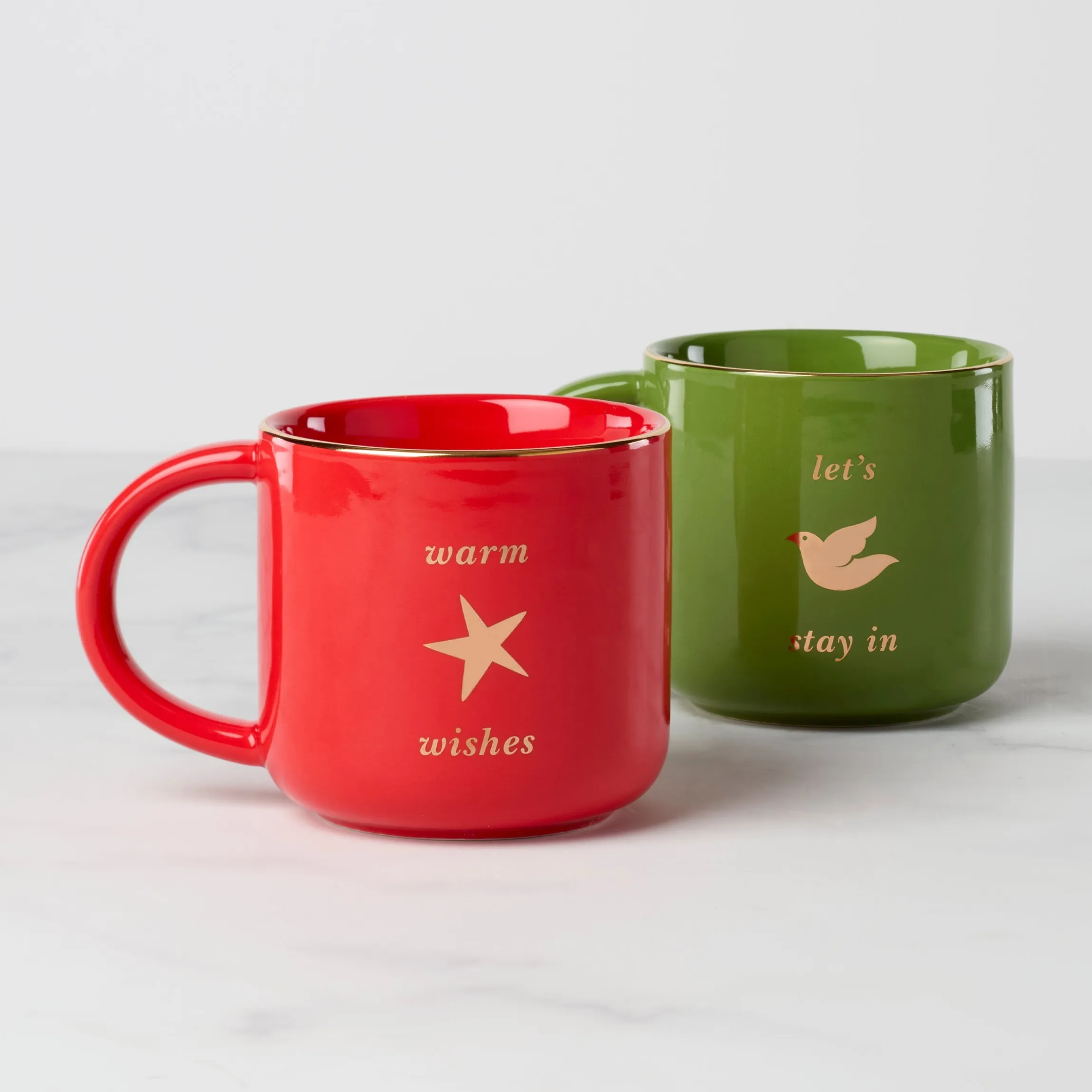 Be Jolly Warm Wishes Mugs, Set of 2