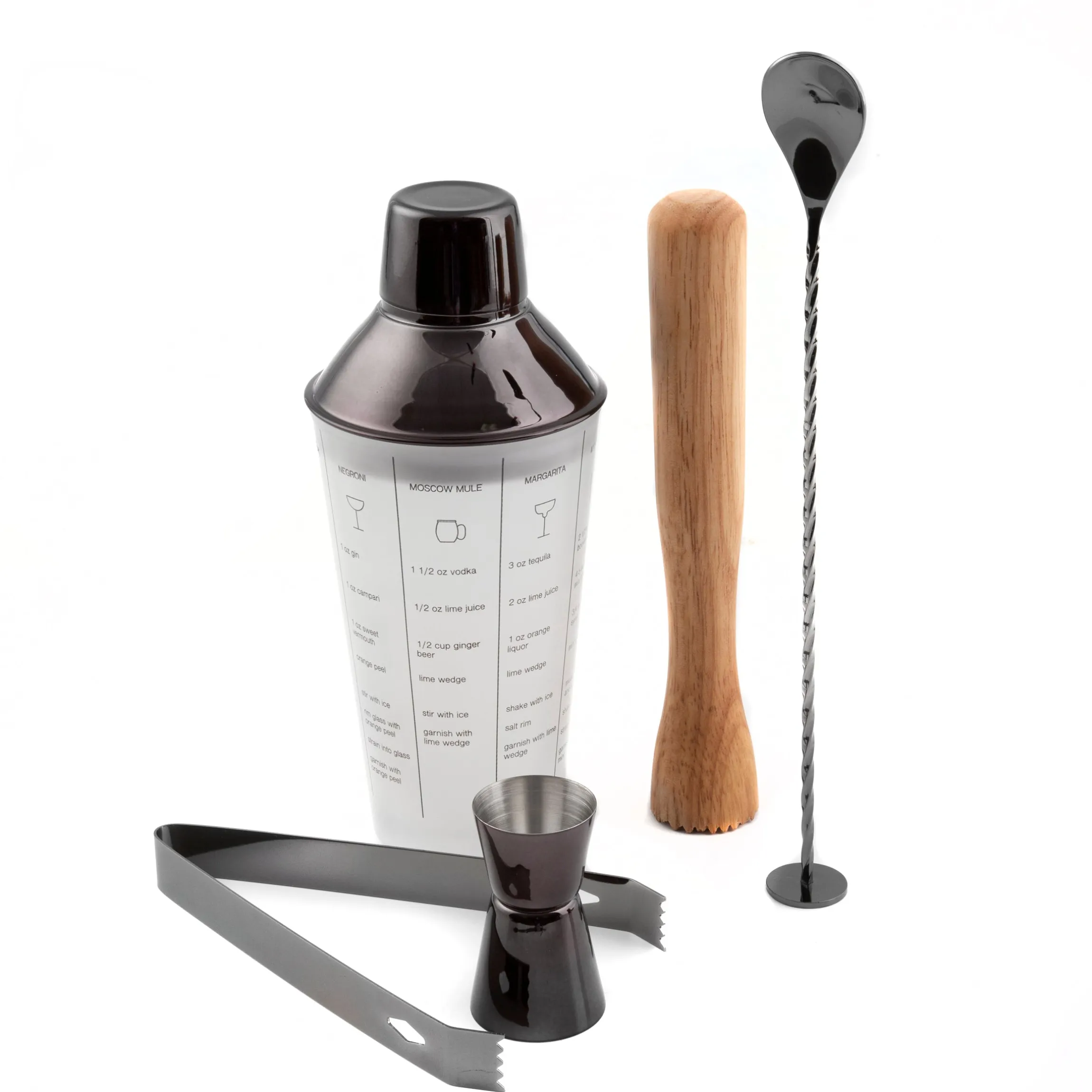 Black Mixology 5-Piece Tool Set