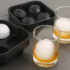 Black 4 Sphere Silicone Ice Mold