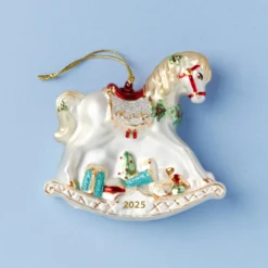 2025 Blown Glass Baby's 1st Rocking Horse Ornament