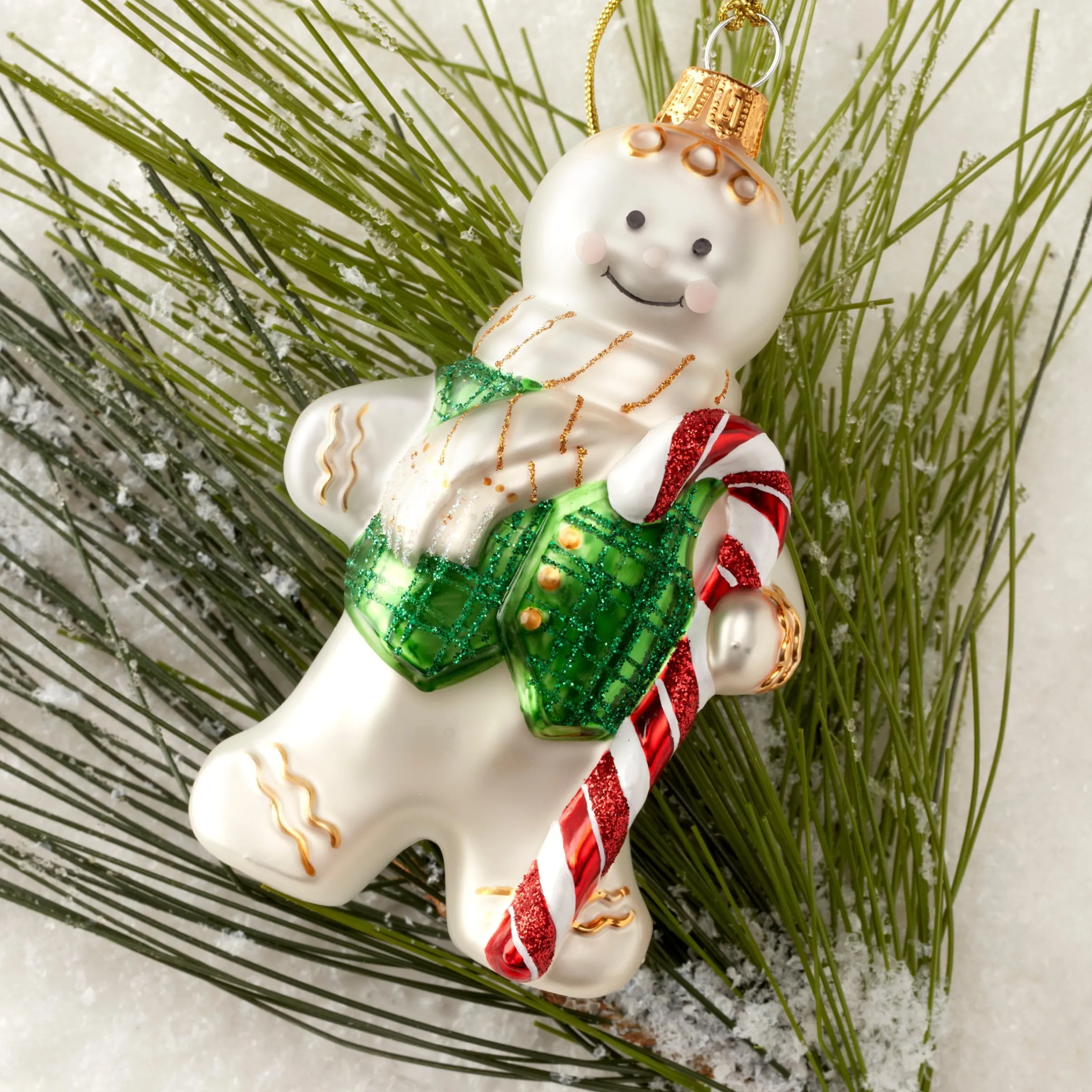 Blown Glass Gingerbread Ornament