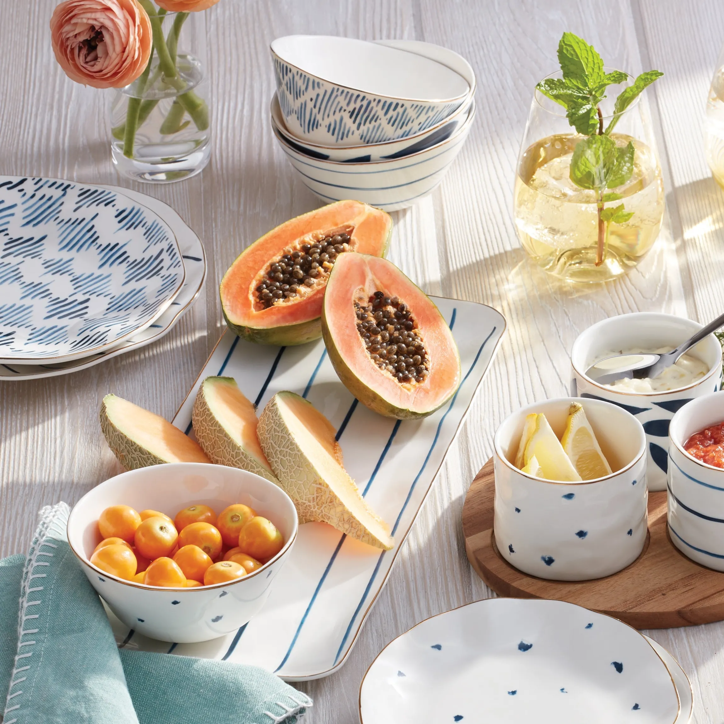 Blue Bay Dessert Bowls, Set of 4