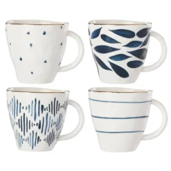 Blue Bay Dessert Mugs, Set of 4