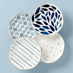 Blue Bay Dessert Plates, Set of 4