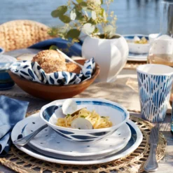 Blue Bay Melamine Dinner Plates, Set of 4