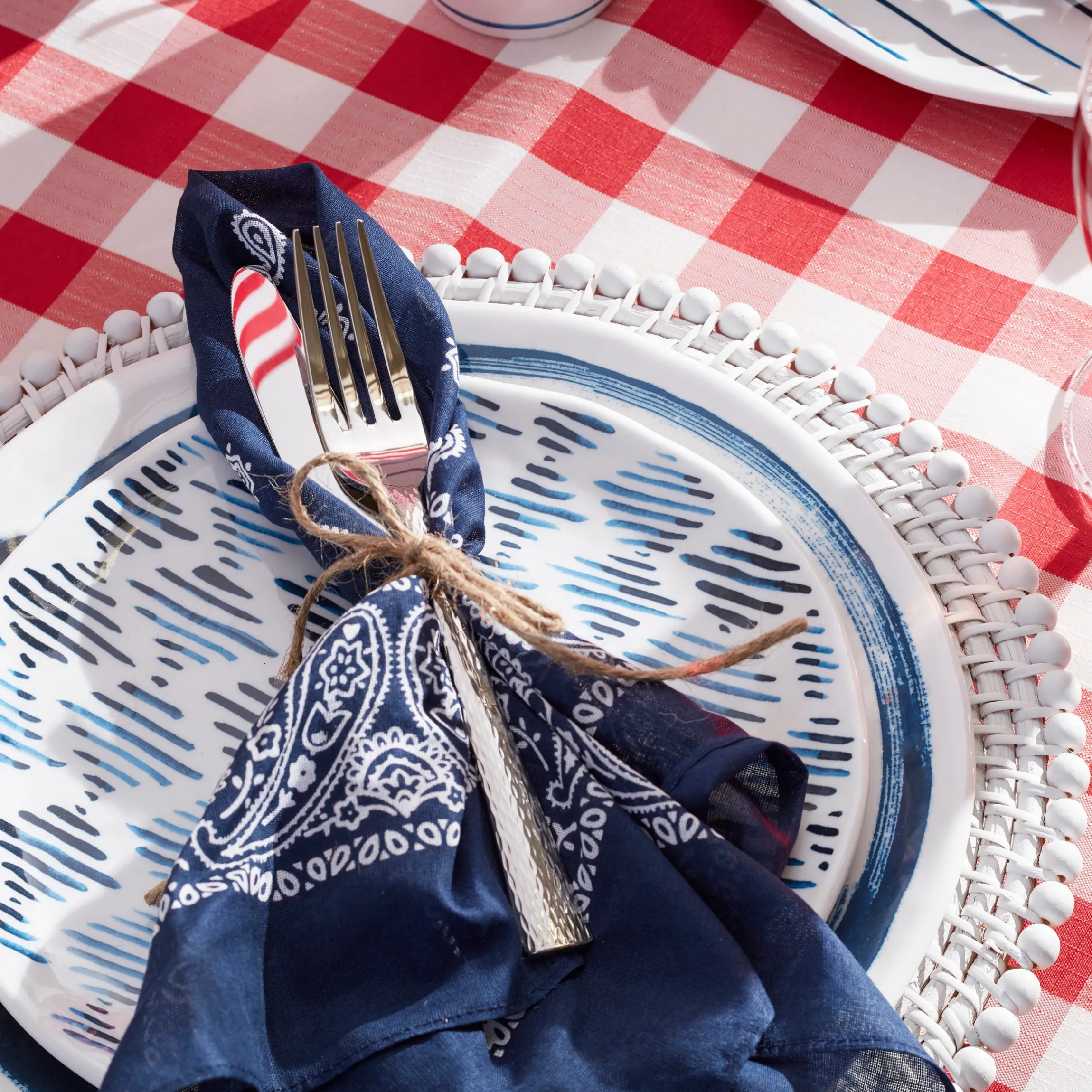 Blue Bay Melamine Dinner Plates, Set of 4