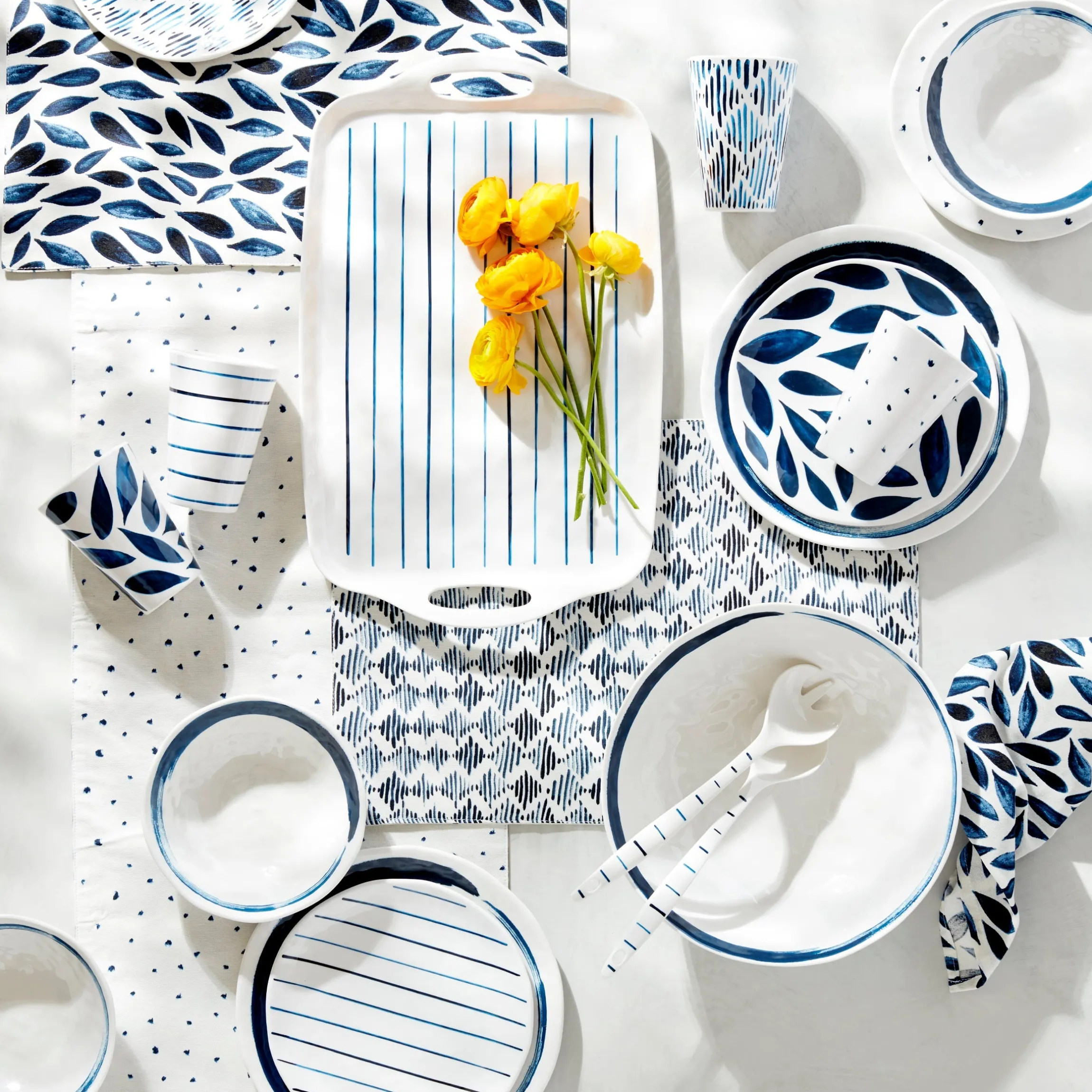 Blue Bay Melamine 20-Piece Dinnerware Set