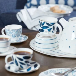 Blue Bay 8-Piece Espresso Cup & Saucer Set