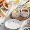 Blue Bay Snack Bowls with Wood Tray, Set of 3