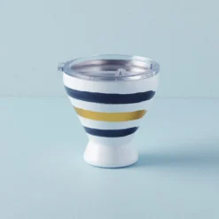 Blue Bay Stripe Stainless Steel Cocktail Tumbler