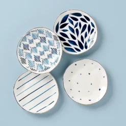 Blue Bay Tidbit Plates, Set of 4