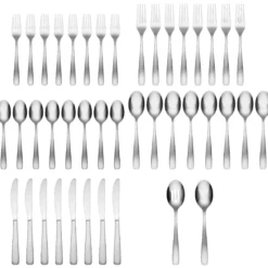 Bourne Satin Mirror 42-Piece Flatware Set