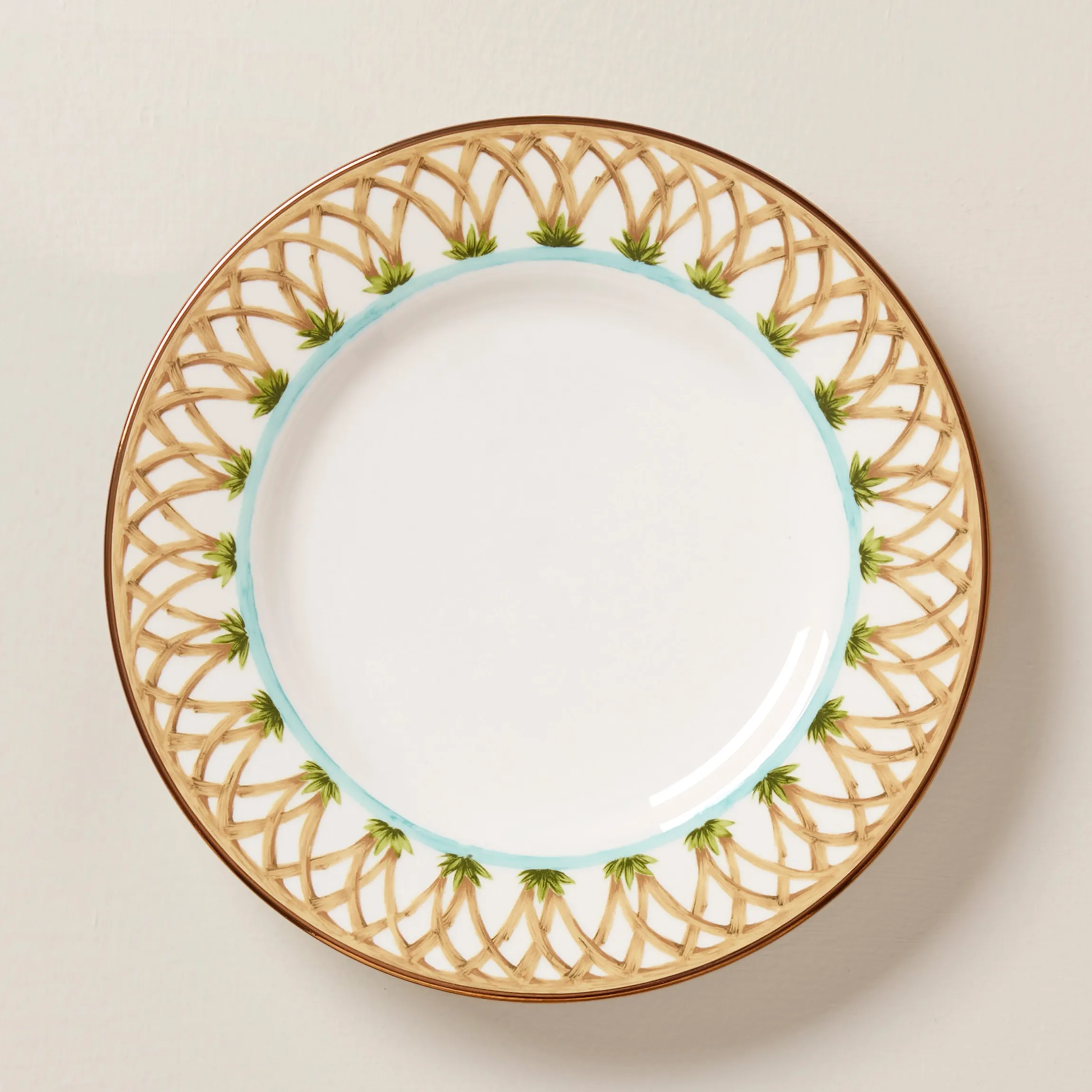 British Colonial Bamboo Accent Plate