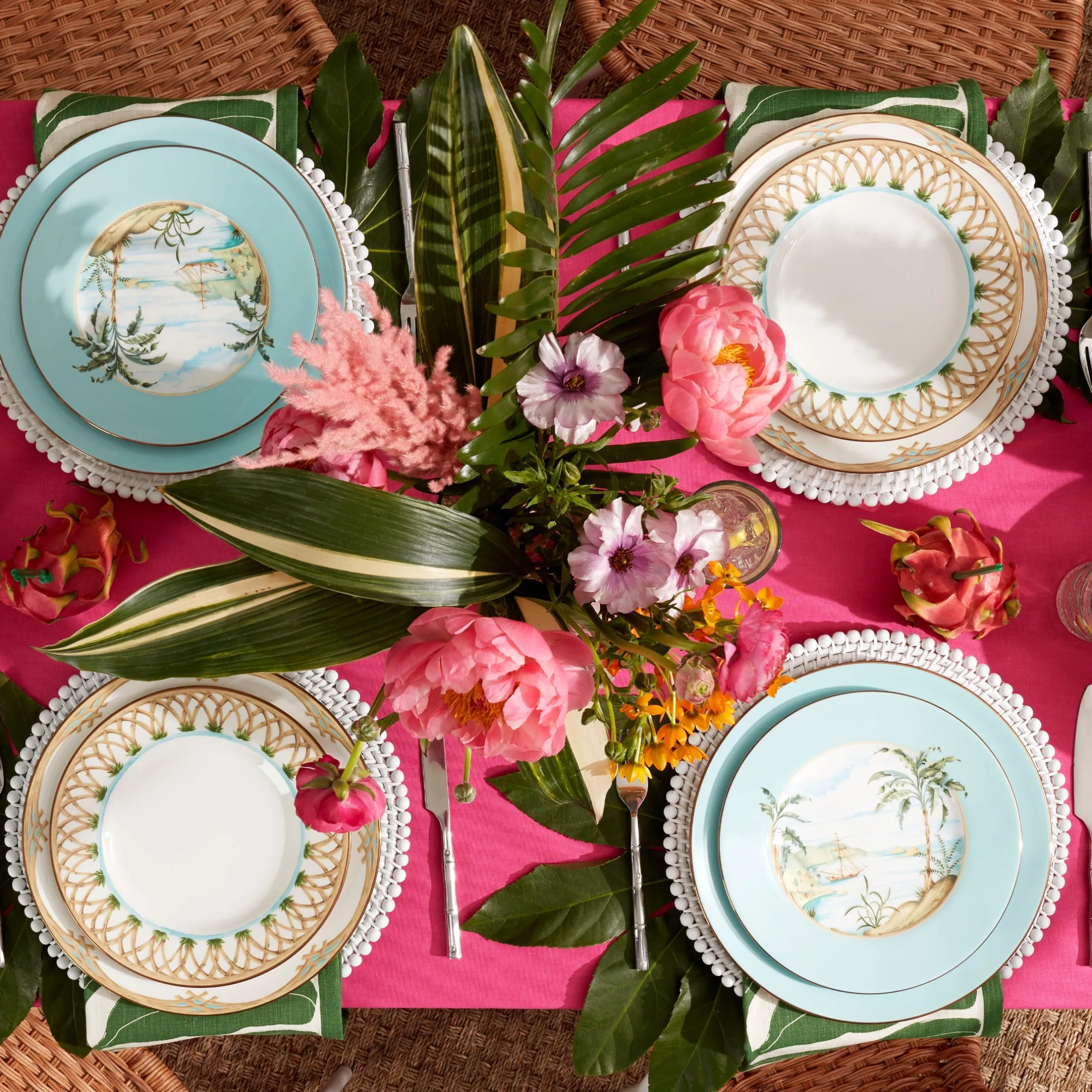 British Colonial Bamboo Accent Plate
