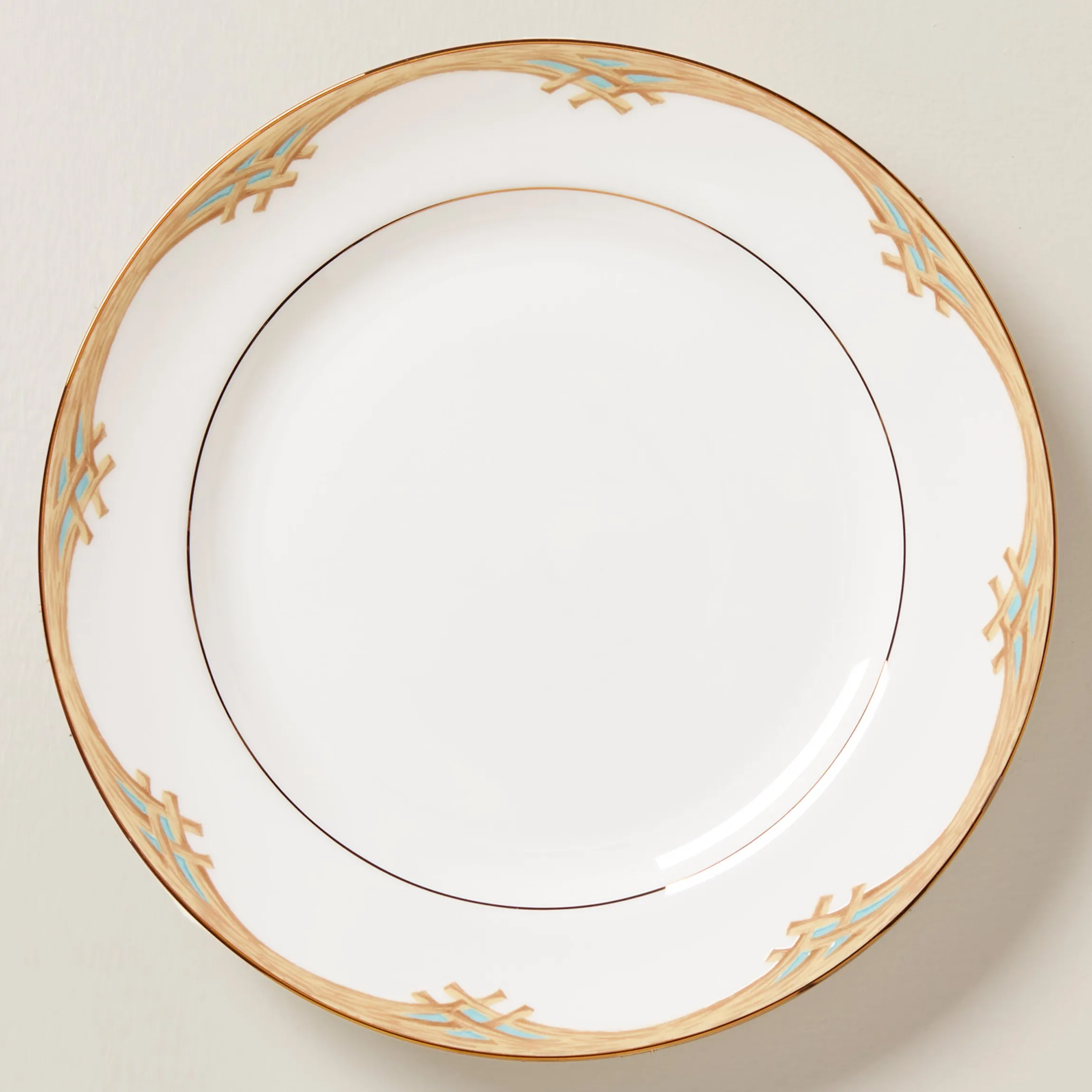 British Colonial Bamboo Dinner Plate