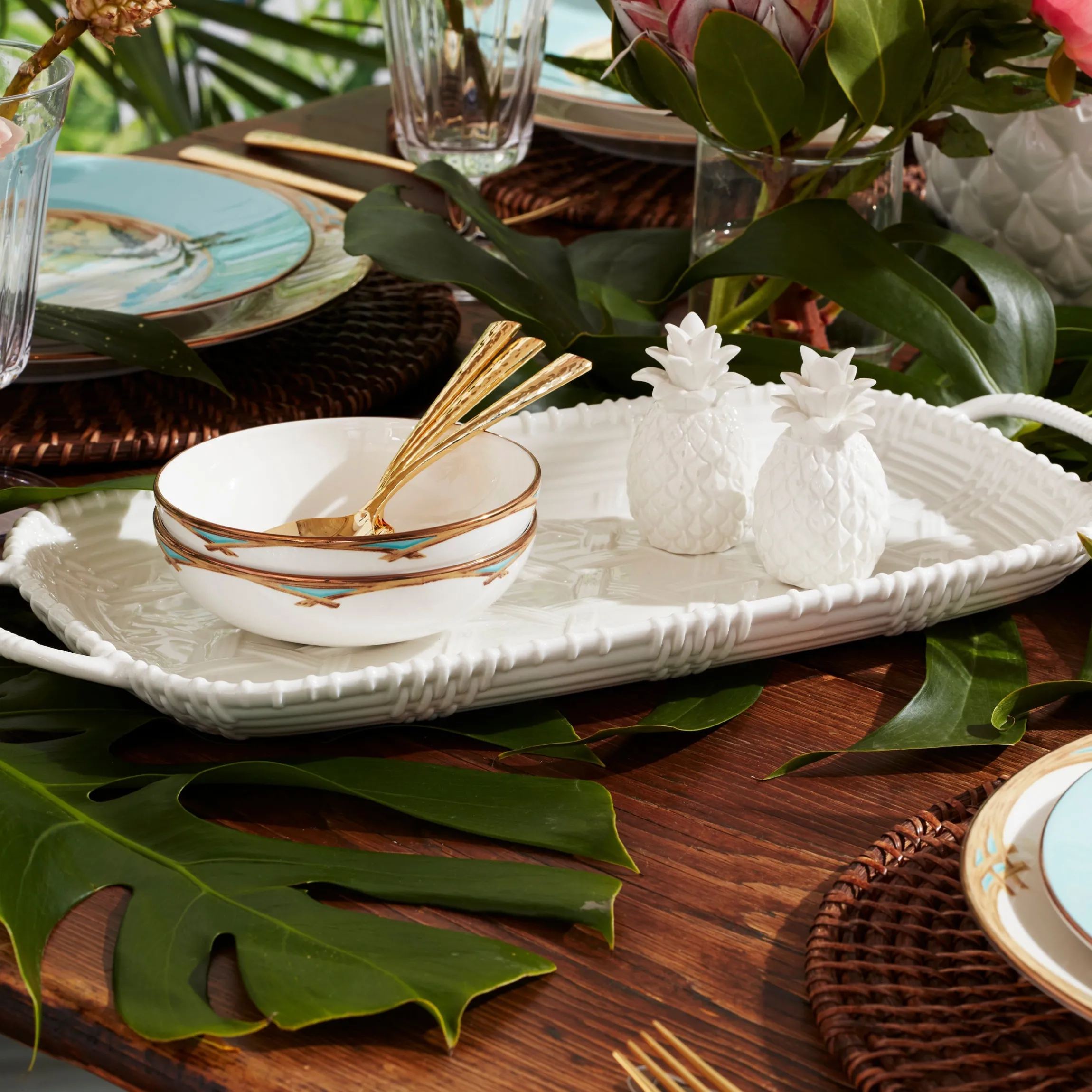 British Colonial Bamboo Fruit Bowl