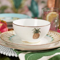 British Colonial Bamboo Rice Bowl