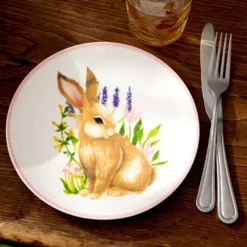 Bunny Accent Plates, Set of 4