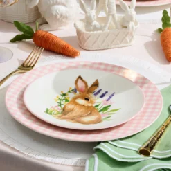 Bunny Accent Plates, Set of 4