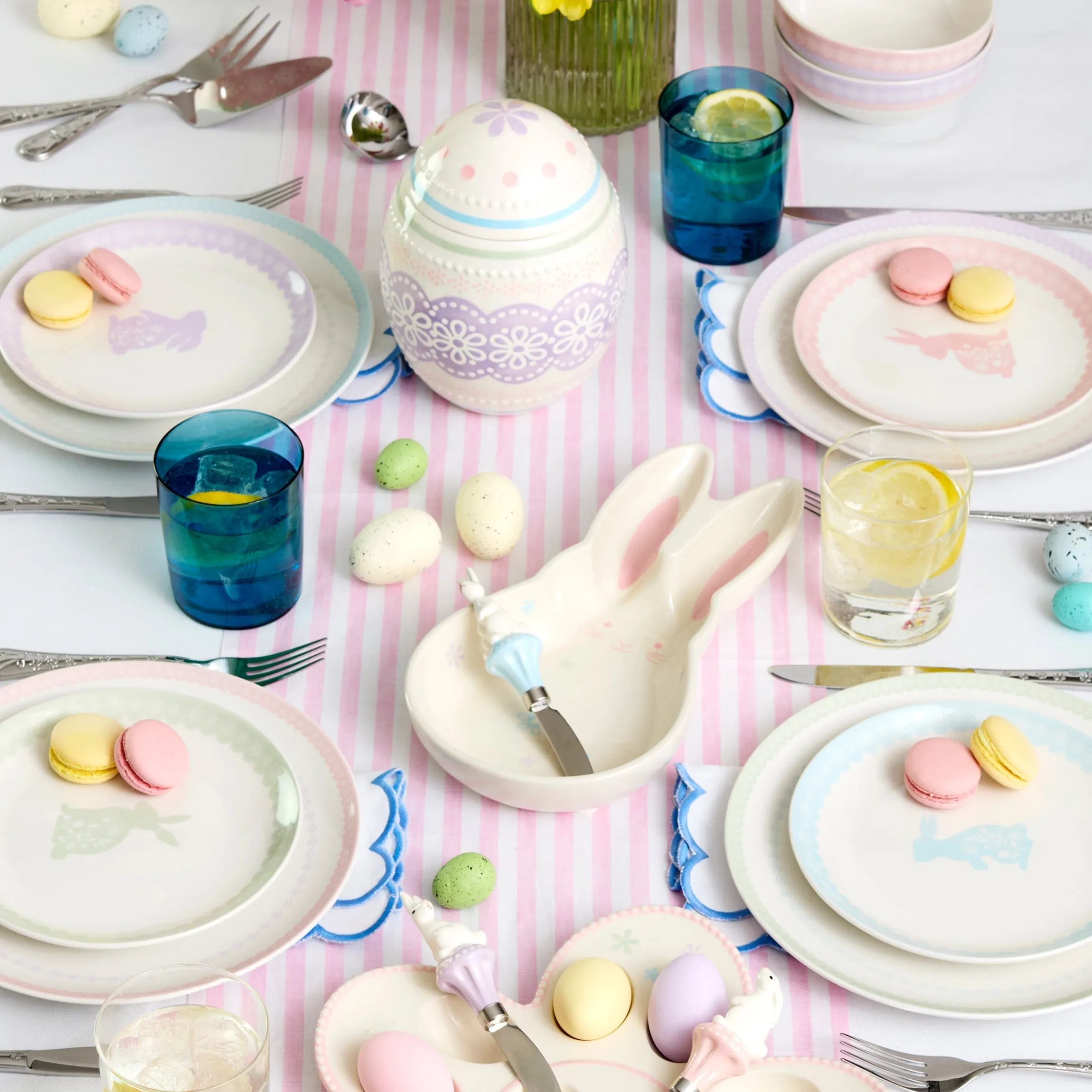 Bunny Hop Dinner Plates, Set of 4
