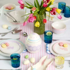 Bunny Hop Stackable Blue Tall Glasses, Set of 6