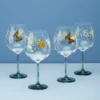Butterfly Meadow Balloon Wine Glasses, Set of 4