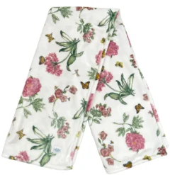Butterfly Meadow Bloom Pink Throw Blanket